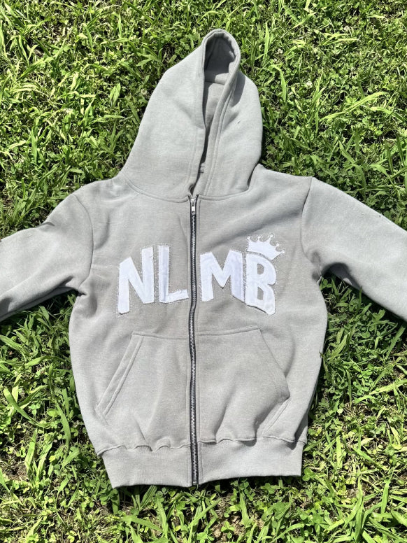 *Pre-Order* Grey "NLMB" Zip-Up