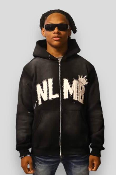 *Pre-Order* Black "NLMB" Zip-Up